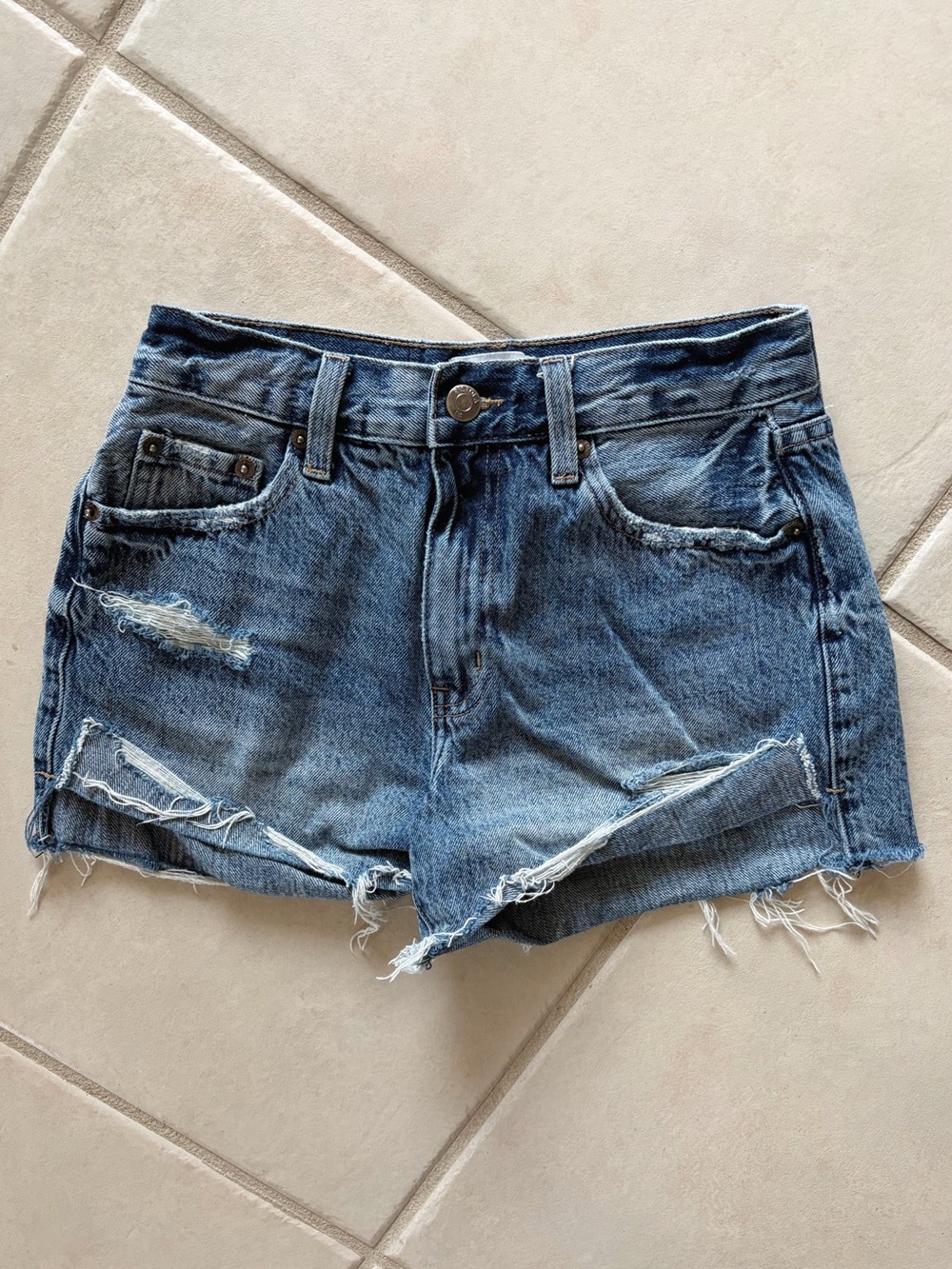 Pistola Kylee High-Rise Denim Short in Play Date Medium Blue